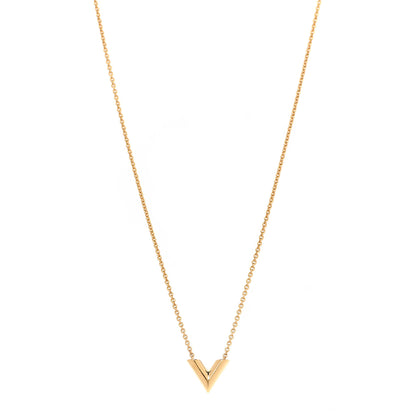 Louis Vuitton Essential V Necklace Gold 1 of 8