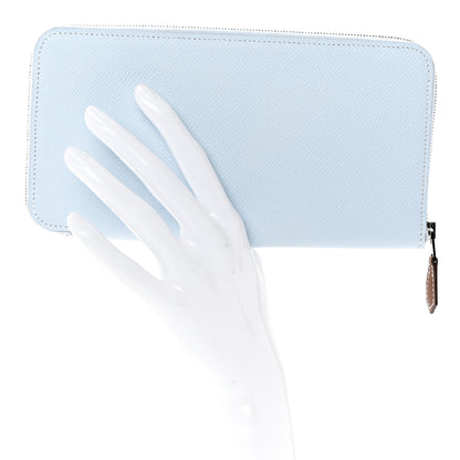 Hermes Epsom Silk'In Wallet Bleu Brume 2 of 8
