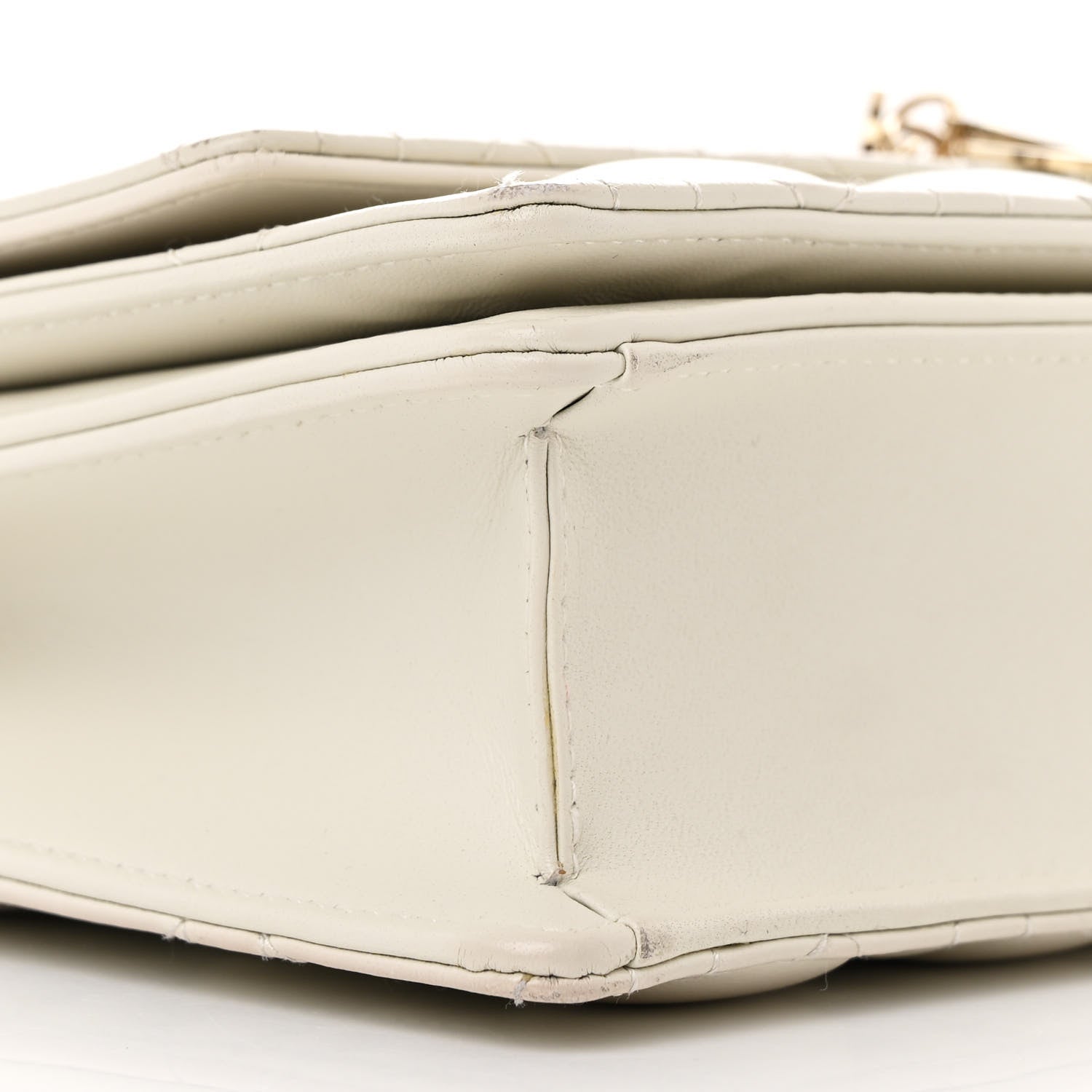 Christian Dior Lambskin Cannage My Dior Top Handle Bag White 8 of 13