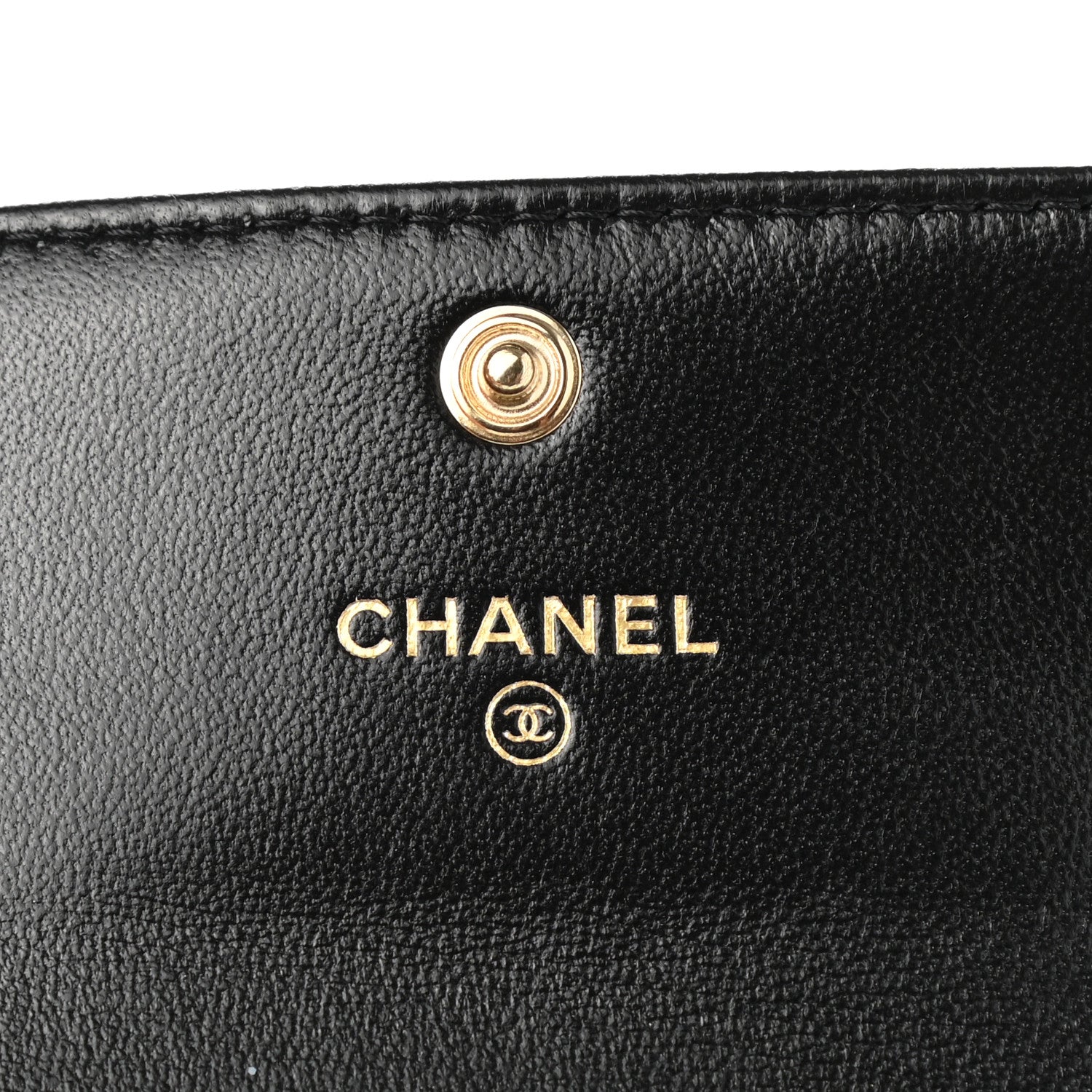 Chanel Lambskin Quilted Flap Card Holder Wallet Black 7 of 9