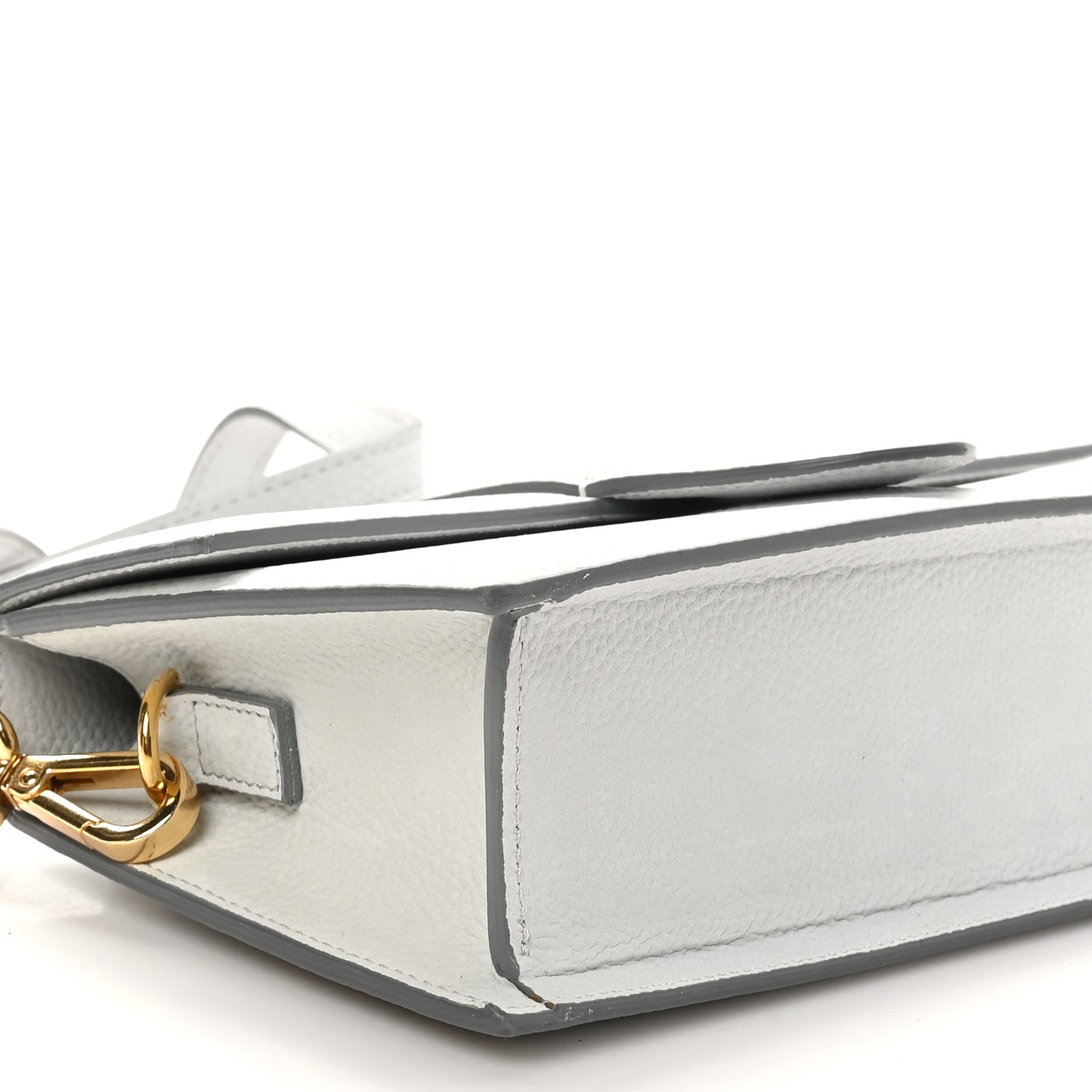 Grained Calfskin Le Grand Bambino Light Grey