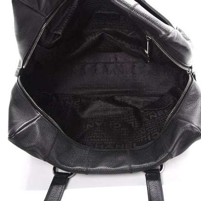 Chanel Caviar Square Stitched Bowler Black 4 of 15