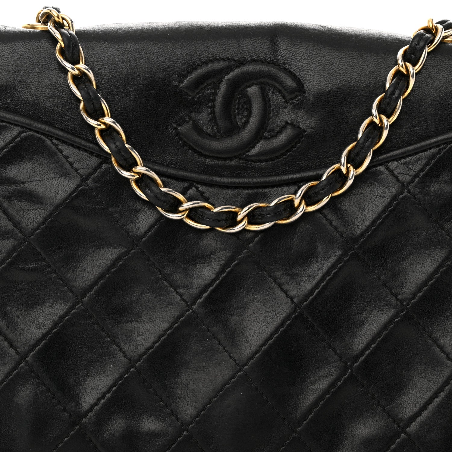 Chanel Lambskin Quilted CC Small Single Flap Black 9 of 19