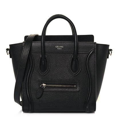 Celine Drummed Calfskin Nano Luggage Black 1 of 16