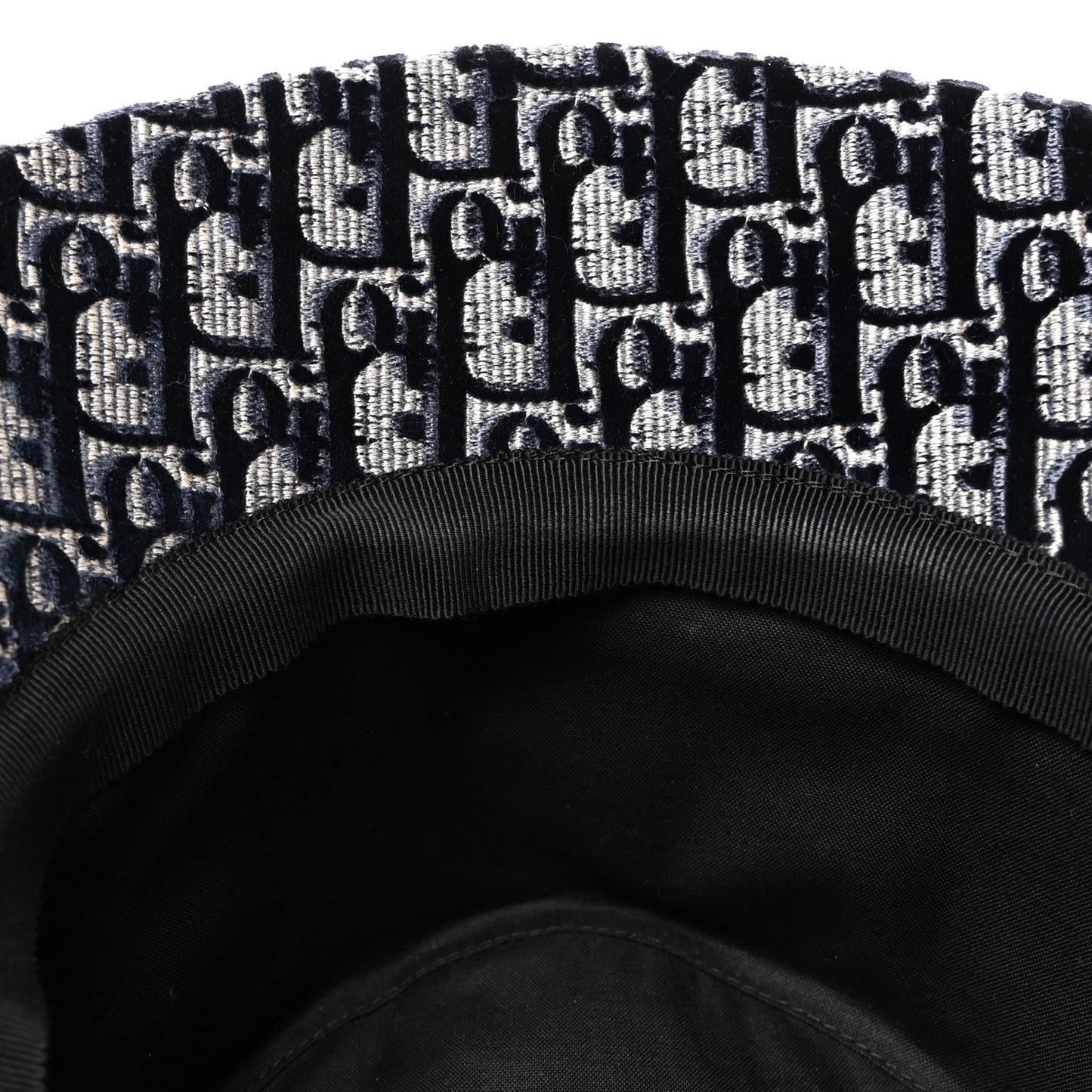Velvet Oblique Large Brim Bucket Hat 57 Bleu Red