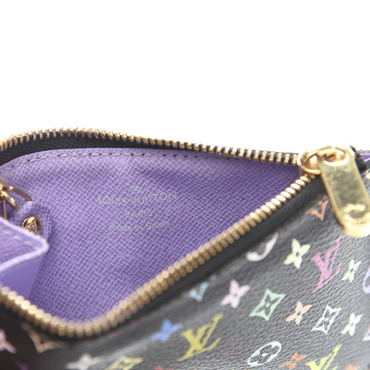 Louis Vuitton Monogram Multicolor Key Pouch Black Violet 6 of 9
