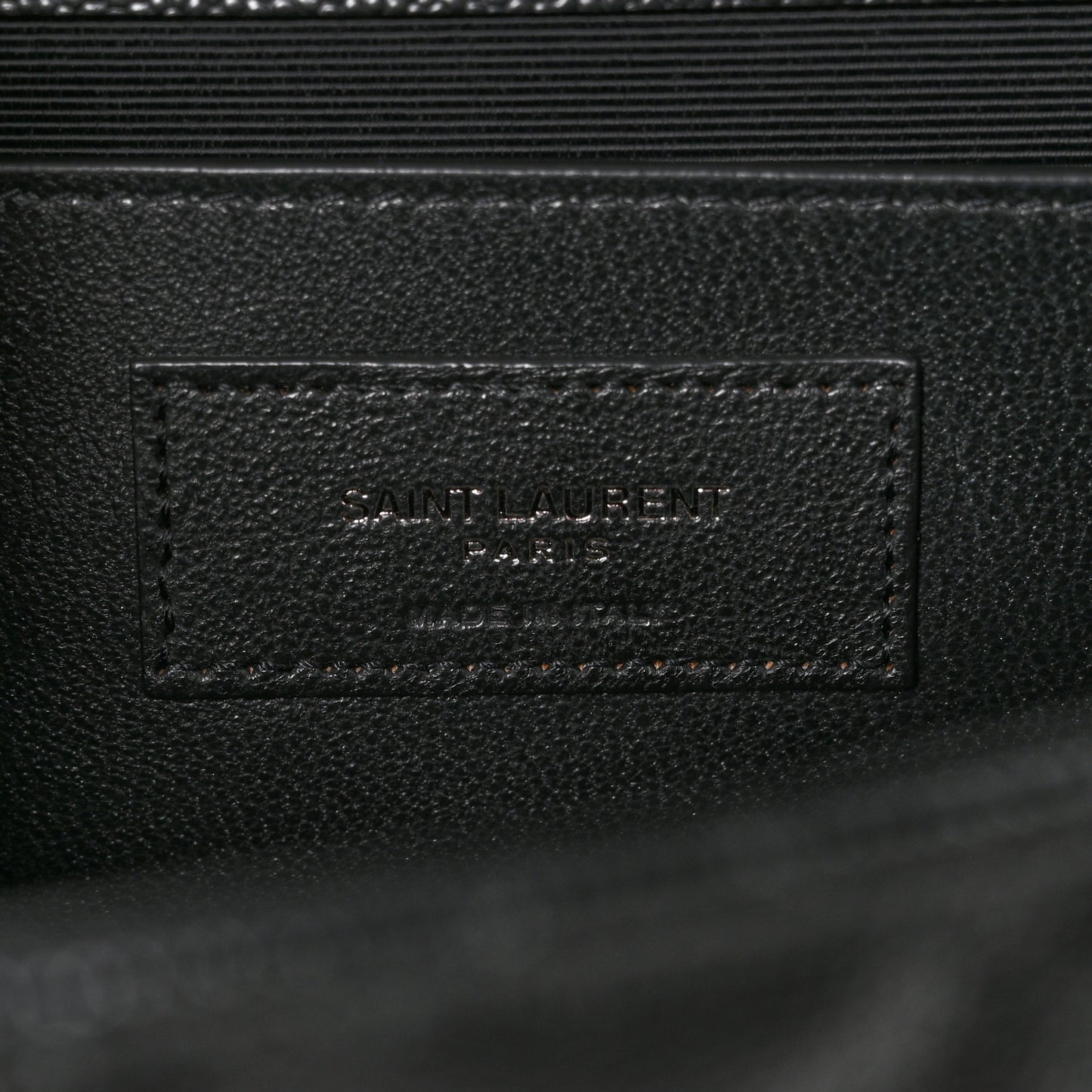 Grain De Poudre Textured Mixed Matelasse Triquilt Medium Monogram Monochrome Satchel Black