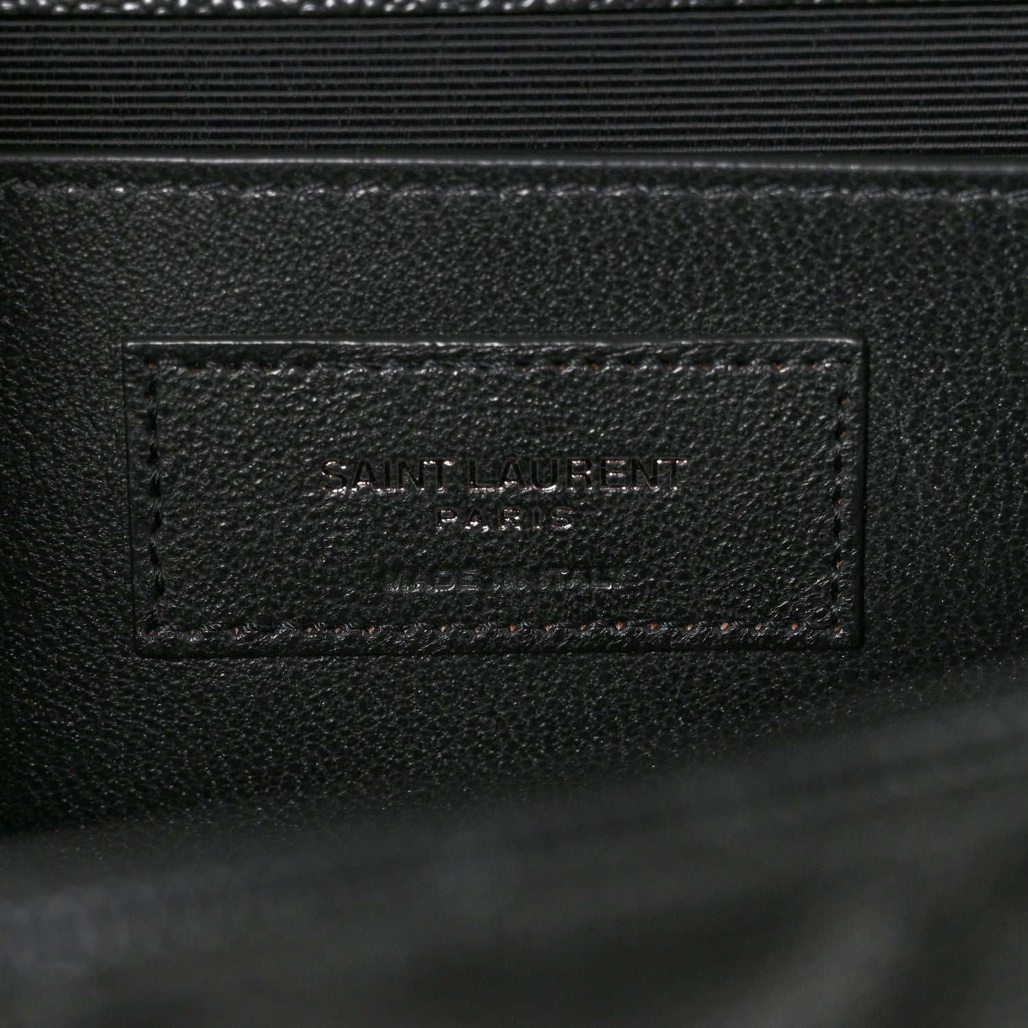 Saint Laurent Grain De Poudre Textured Mixed Matelasse Triquilt Medium Monogram Monochrome Satchel Black 6 of 11