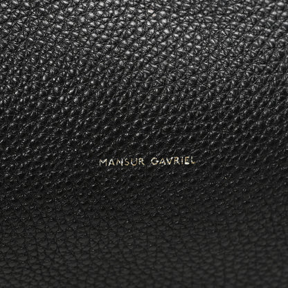 Mansur Gavriel Calfskin Small Shopping Tote Black Gold 9 of 9