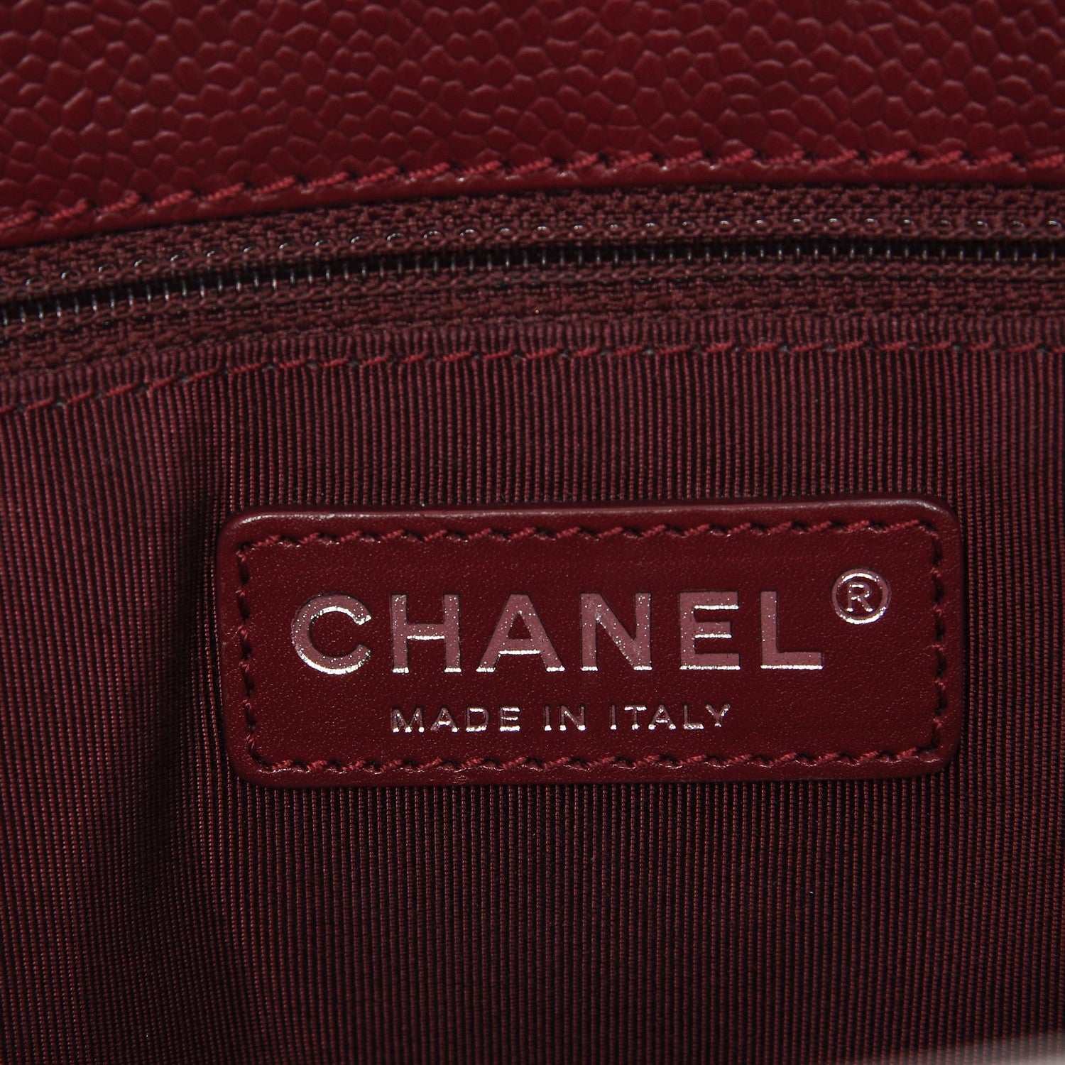 Chanel Caviar Quilted Grand Shopping Tote GST Red 6 of 7