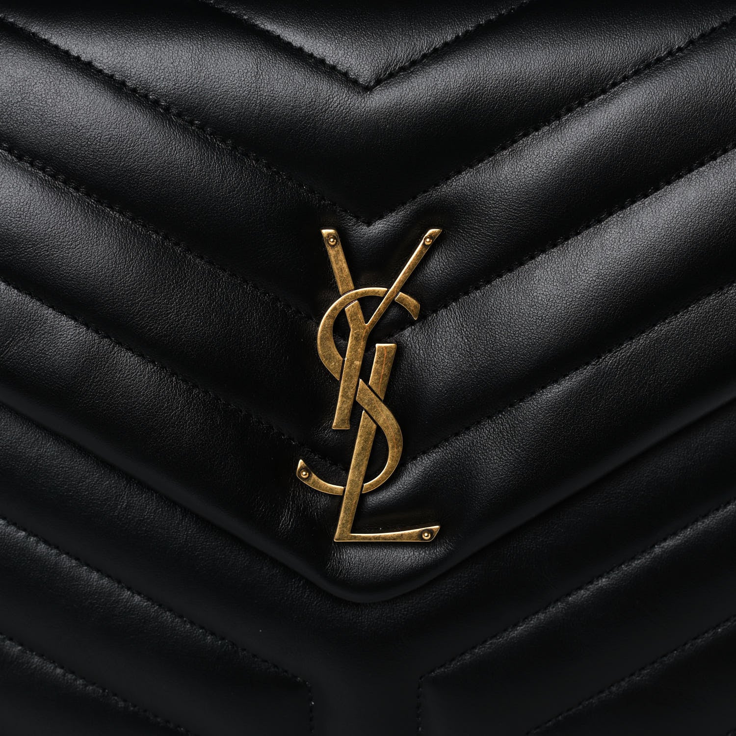 Saint Laurent Calfskin Y Quilted Monogram Medium Loulou Chain Satchel Black 8 of 12