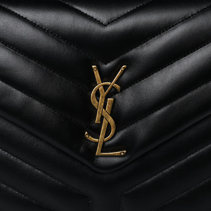 Saint Laurent Calfskin Y Quilted Monogram Medium Loulou Chain Satchel Black 8 of 12