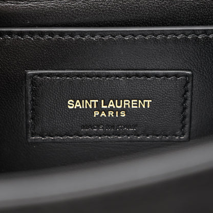 Saint Laurent Suede Studded Medium Classic Monogram Kate Satchel Black 6 of 10