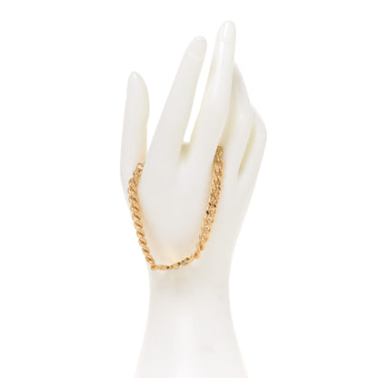 Chanel Crystal CC Chain Link Bracelet Gold 2 of 6