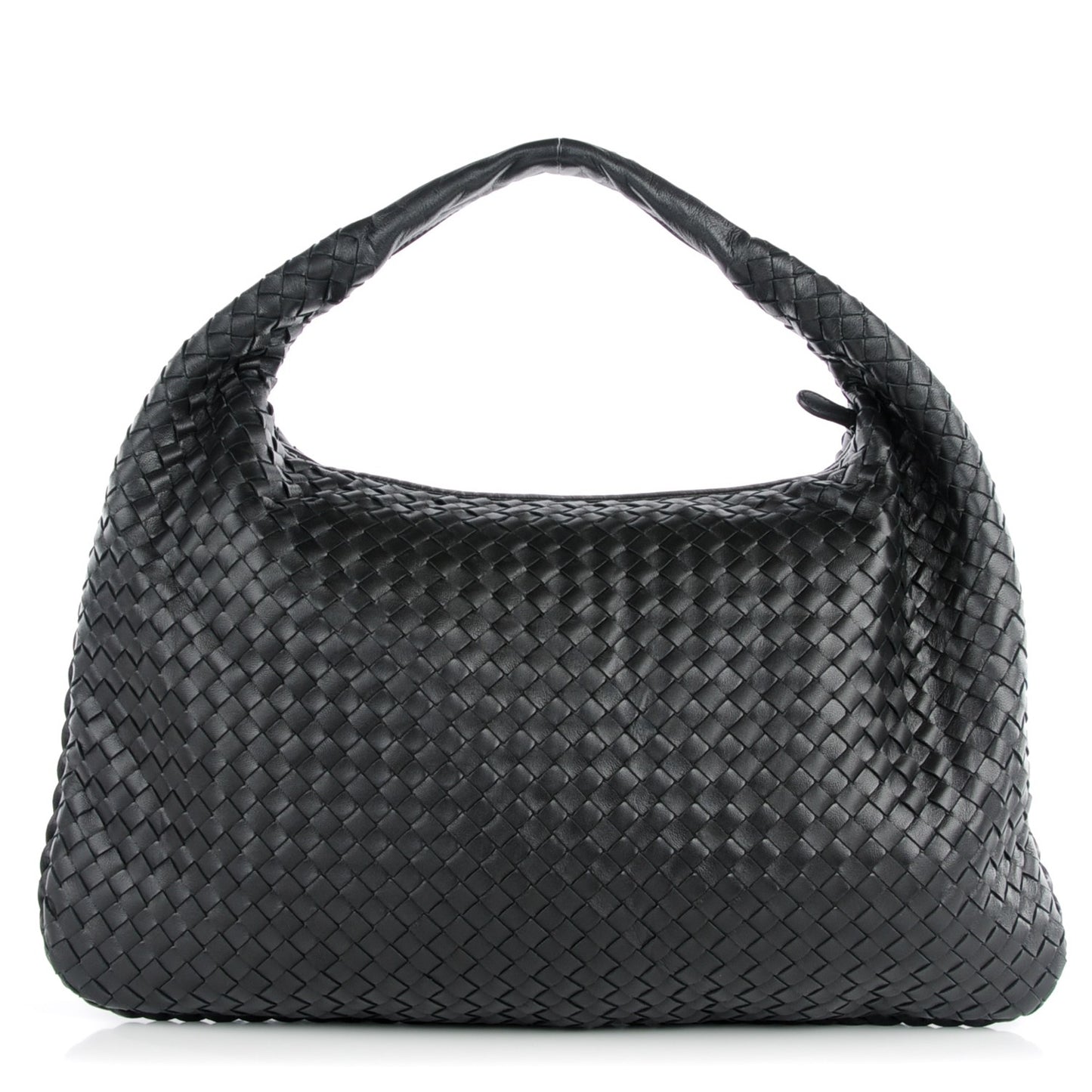 Nappa Intrecciato Medium Veneta Hobo Black