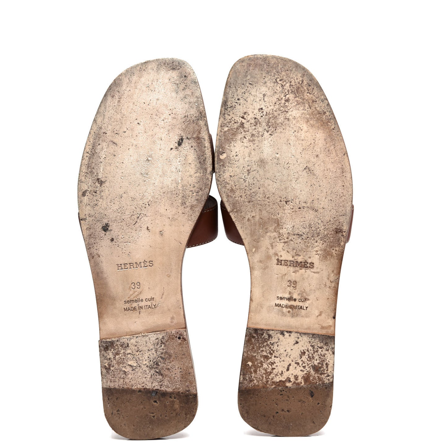 Box Calfskin Oran Sandals 39 Gold