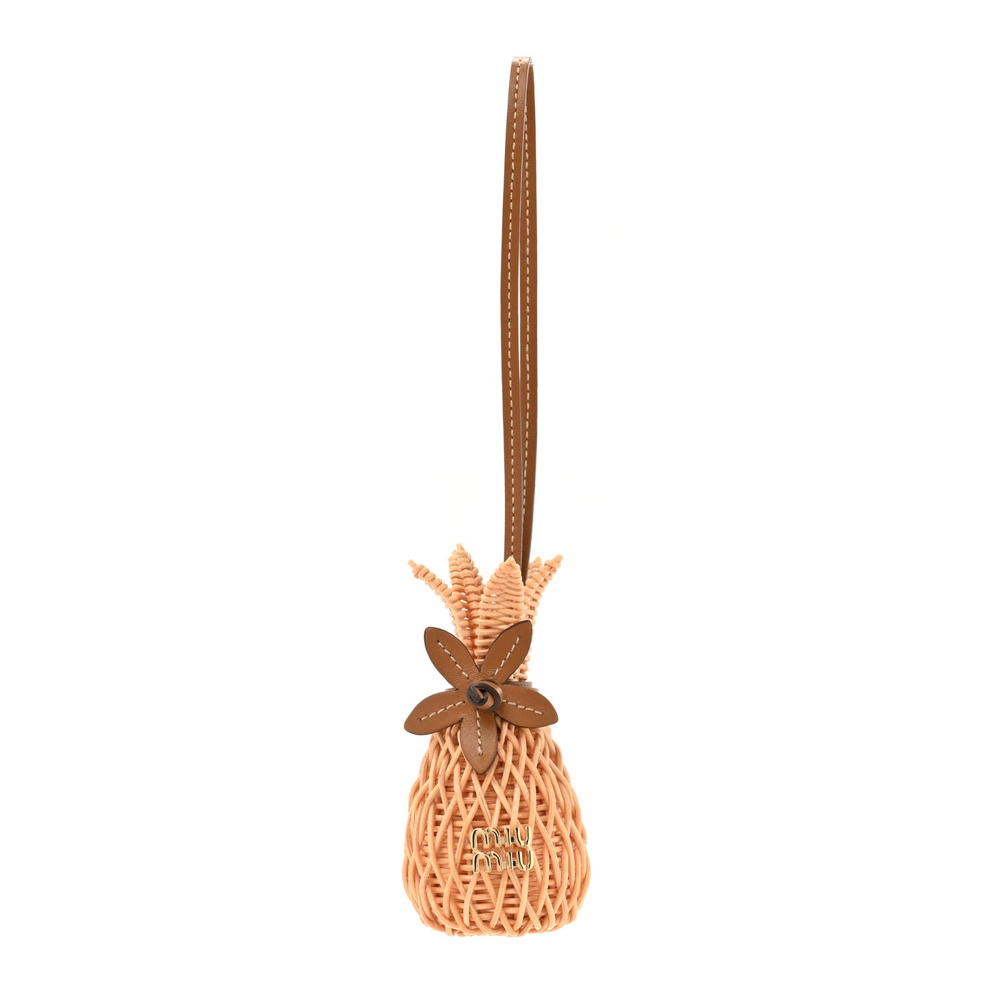 Wicker Midollino Pineapple Trick Bag Charm Naturale