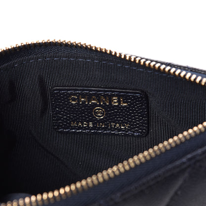 Chanel Caviar Quilted Small Cosmetic Case Navy 6 of 8