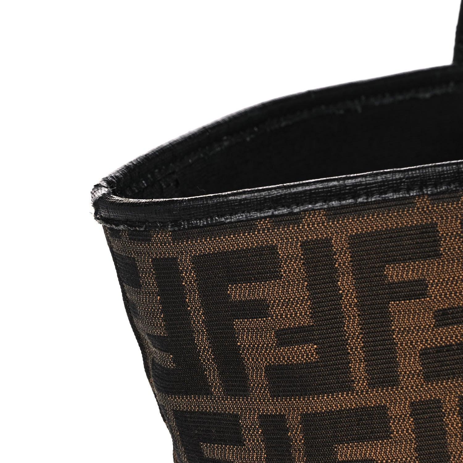 Fendi Zucca Vitello Elite Medium Roll Tote Tobacco Black 19 of 22