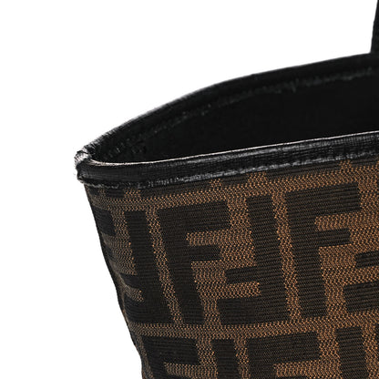 Fendi Zucca Vitello Elite Medium Roll Tote Tobacco Black 19 of 22