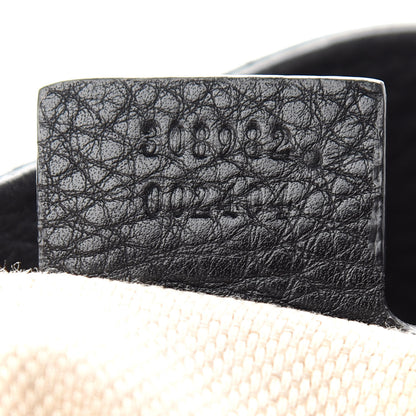 Gucci Pebbled Calfskin Medium Soho Chain Shoulder Bag Black 7 of 12