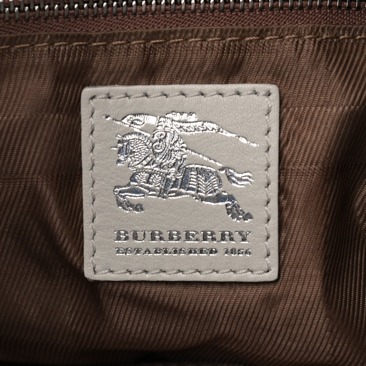 Burberry Calfskin Manor Hobo White 6 of 11
