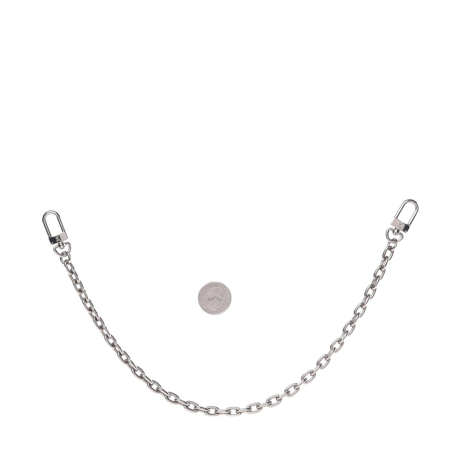 XL Pochette Extender Key Ring Chain Silver