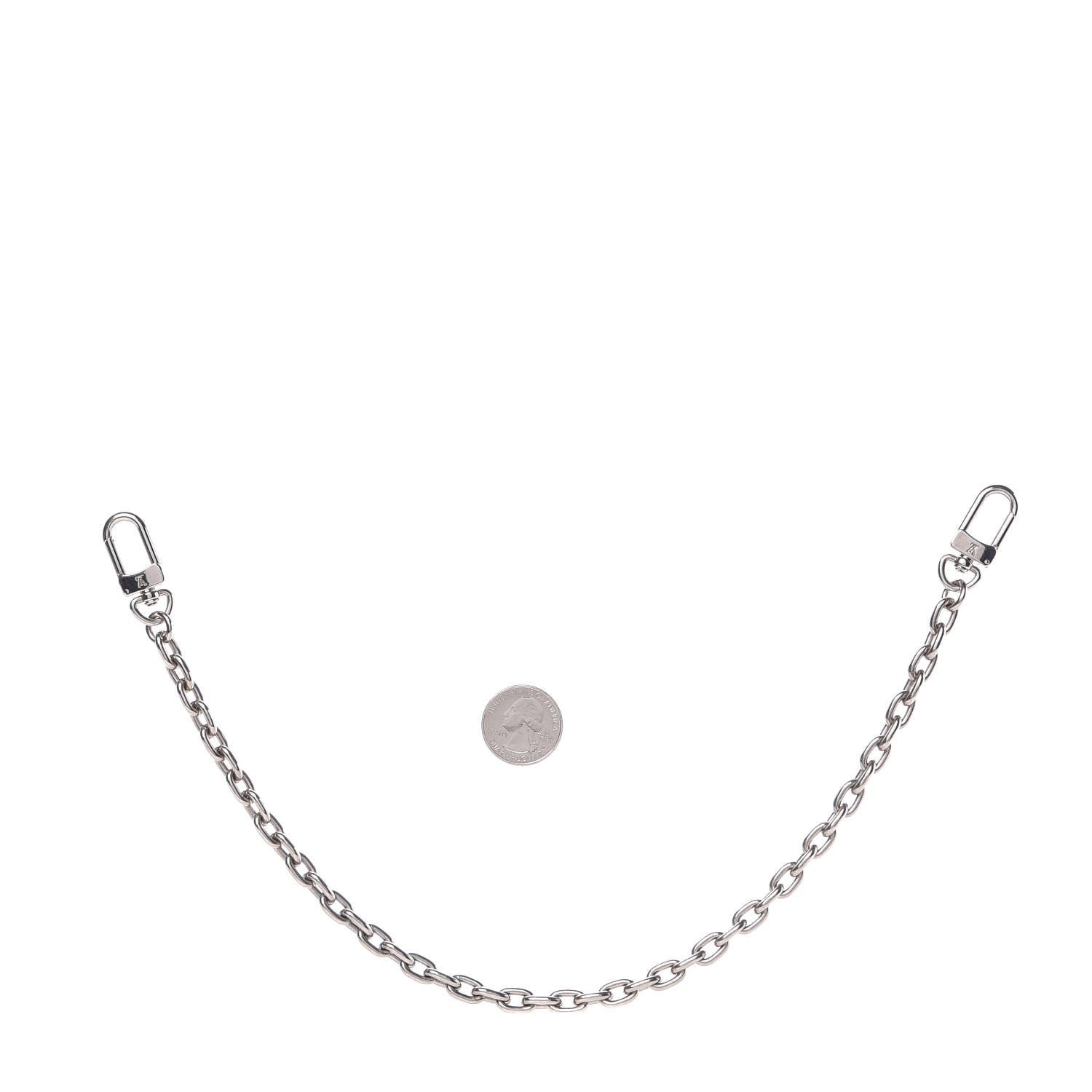 Louis Vuitton XL Pochette Extender Key Ring Chain Silver 2 of 3