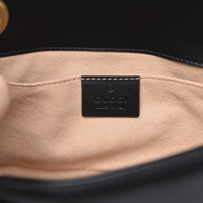 Gucci Calfskin Matelasse Mini GG Marmont Shoulder Bag Black 6 of 10