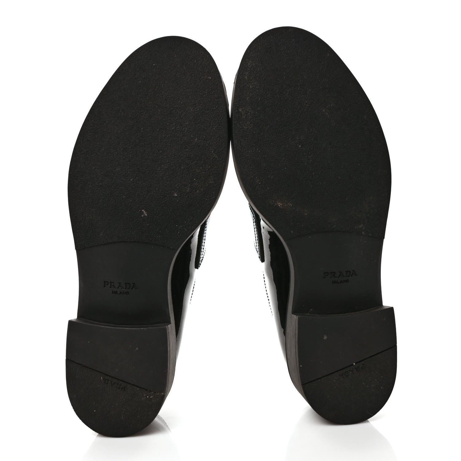Prada Vernice Triangle 50mm Loafers 39.5 Black 5 of 9