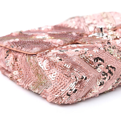 Chanel Sequins Chevron Mini Rectangular Flap Pink 8 of 10