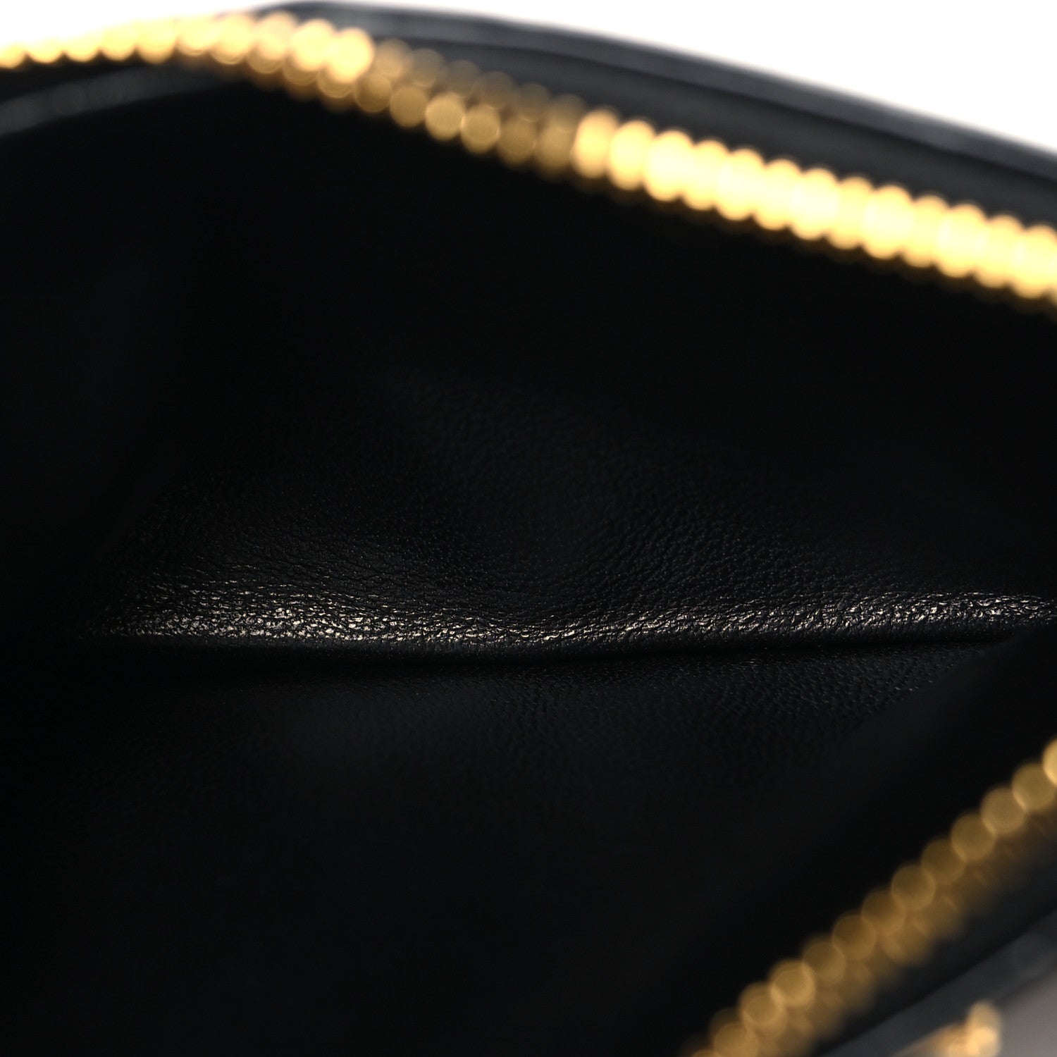 Prada Glossy Calfskin Triangle Zip Card Holder Black 5 of 7