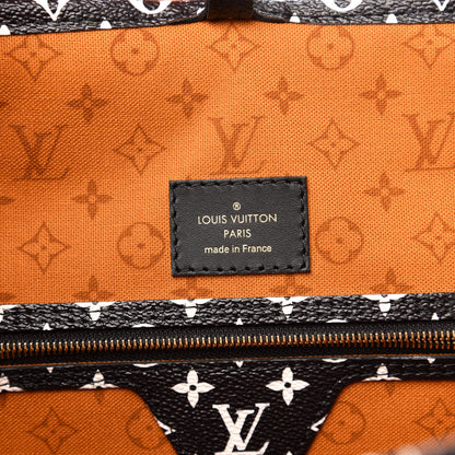 Louis Vuitton Monogram Giant Crafty Neverfull MM Creme Caramel 9 of 13