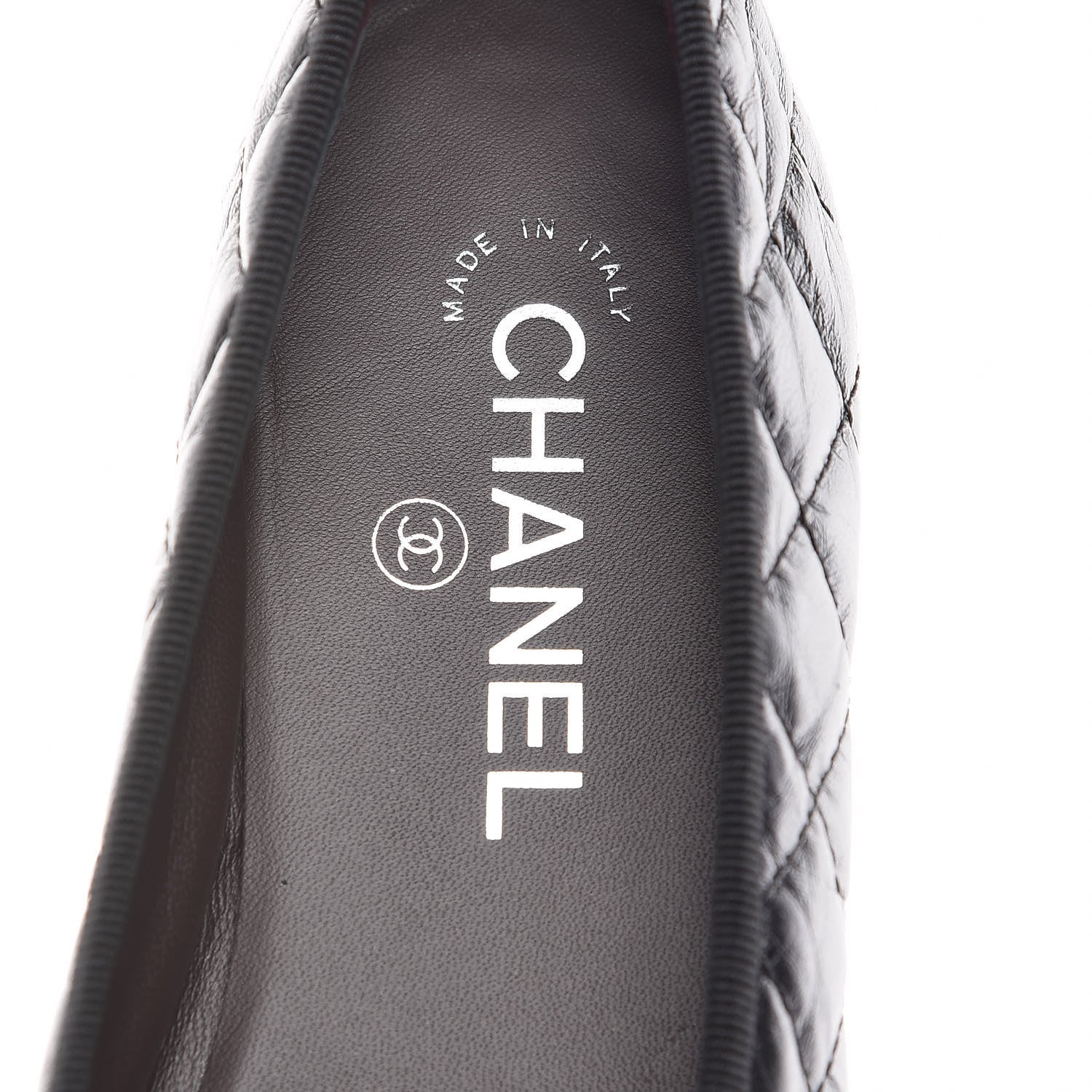 Chanel Aged Calfskin Quilted Cap Toe Ballerina Flats 39 Black 7 of 8
