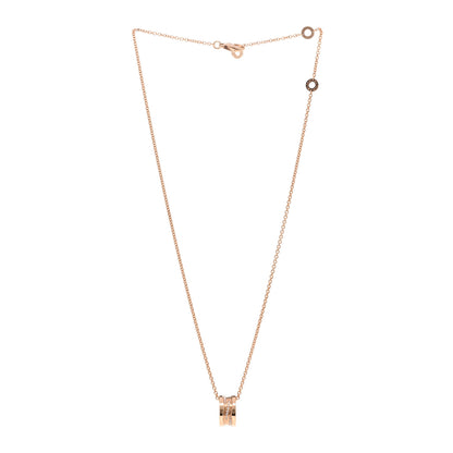 Bulgari 18K Rose Gold Diamond B.Zero1 Legend Pendant Necklace 3 of 5