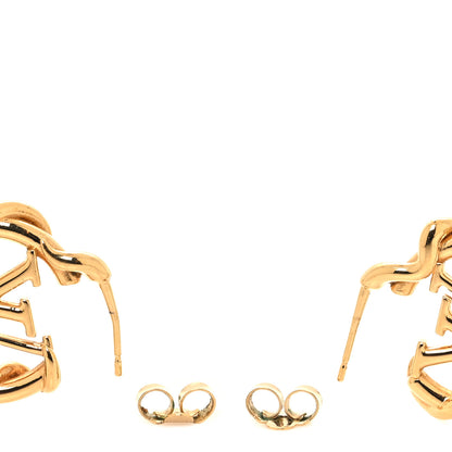 Louis Vuitton Garden Louise Hoop Earrings Gold 3 of 4