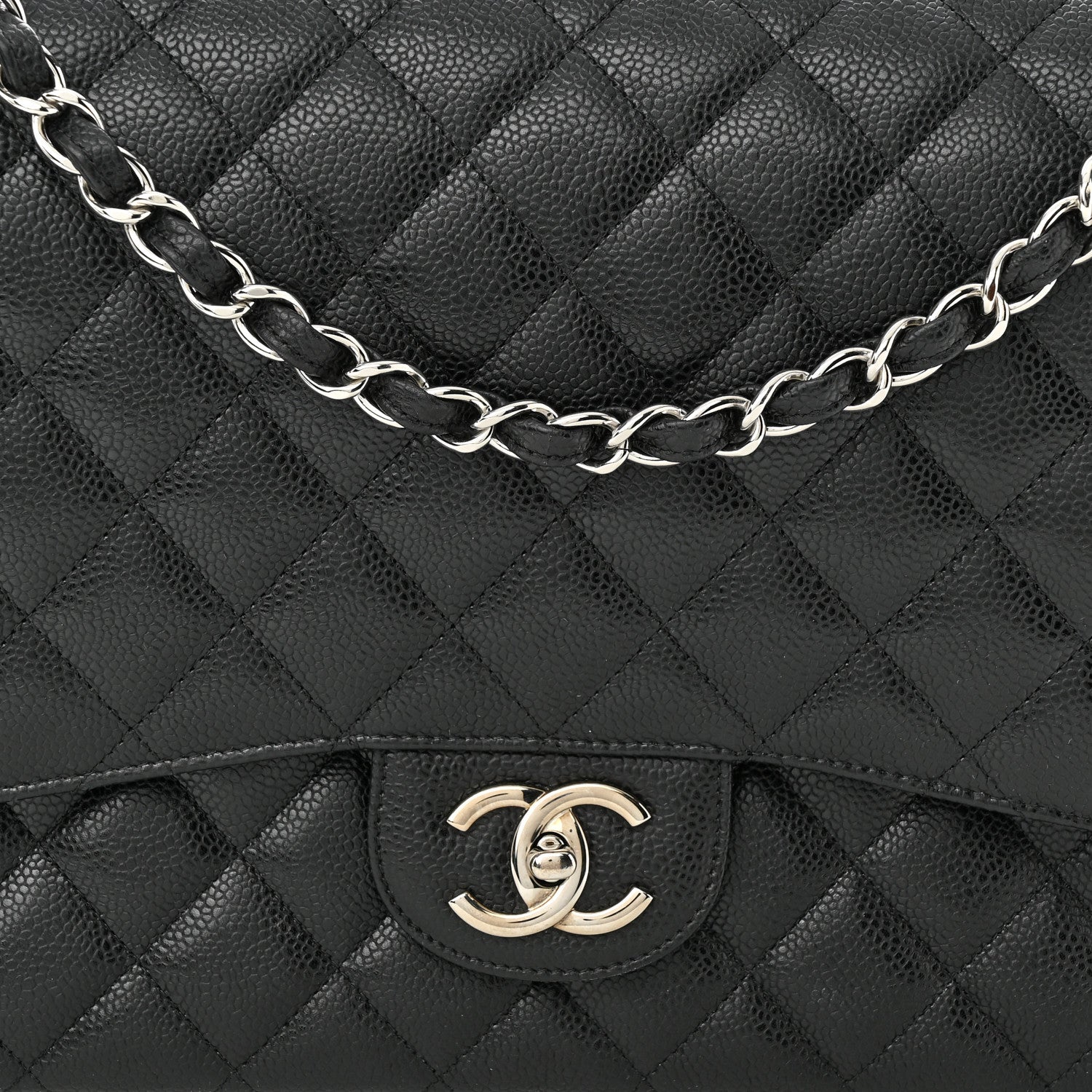 Chanel Caviar Quilted Maxi Double Flap Black 7 of 12