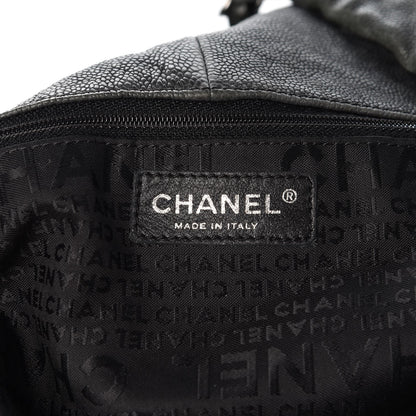Chanel Distressed Caviar XL Coco Cabas Black 7 of 10