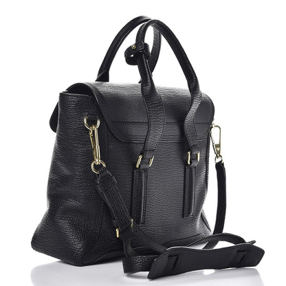 3.1 Phillip Lim 3.1 Textured Calfskin Medium Pashli Satchel Black 3 of 7