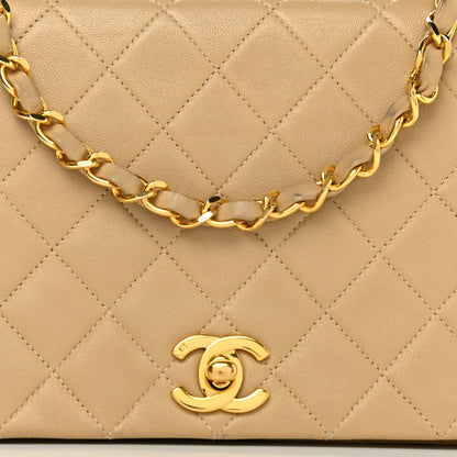 Chanel Lambskin Quilted Small Single Flap Beige 8 of 11