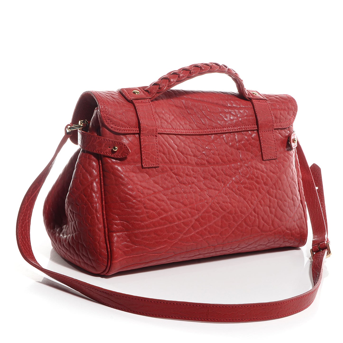Shrunken Calfskin Medium Alexa Poppy Red
