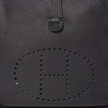 Hermes Taurillon Clemence Evelyne III GM Black 8 of 10