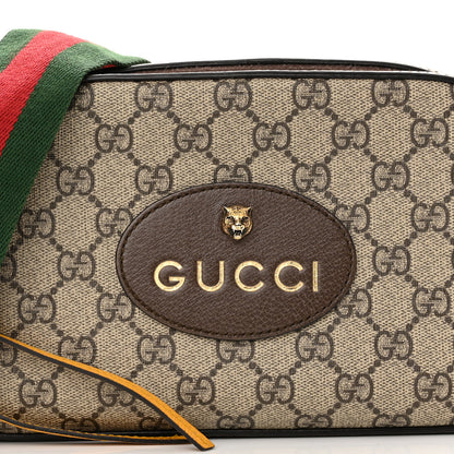 Gucci GG Supreme Monogram Web Neo Vintage Shoulder Bag Beige New Acero Crop 8 of 13