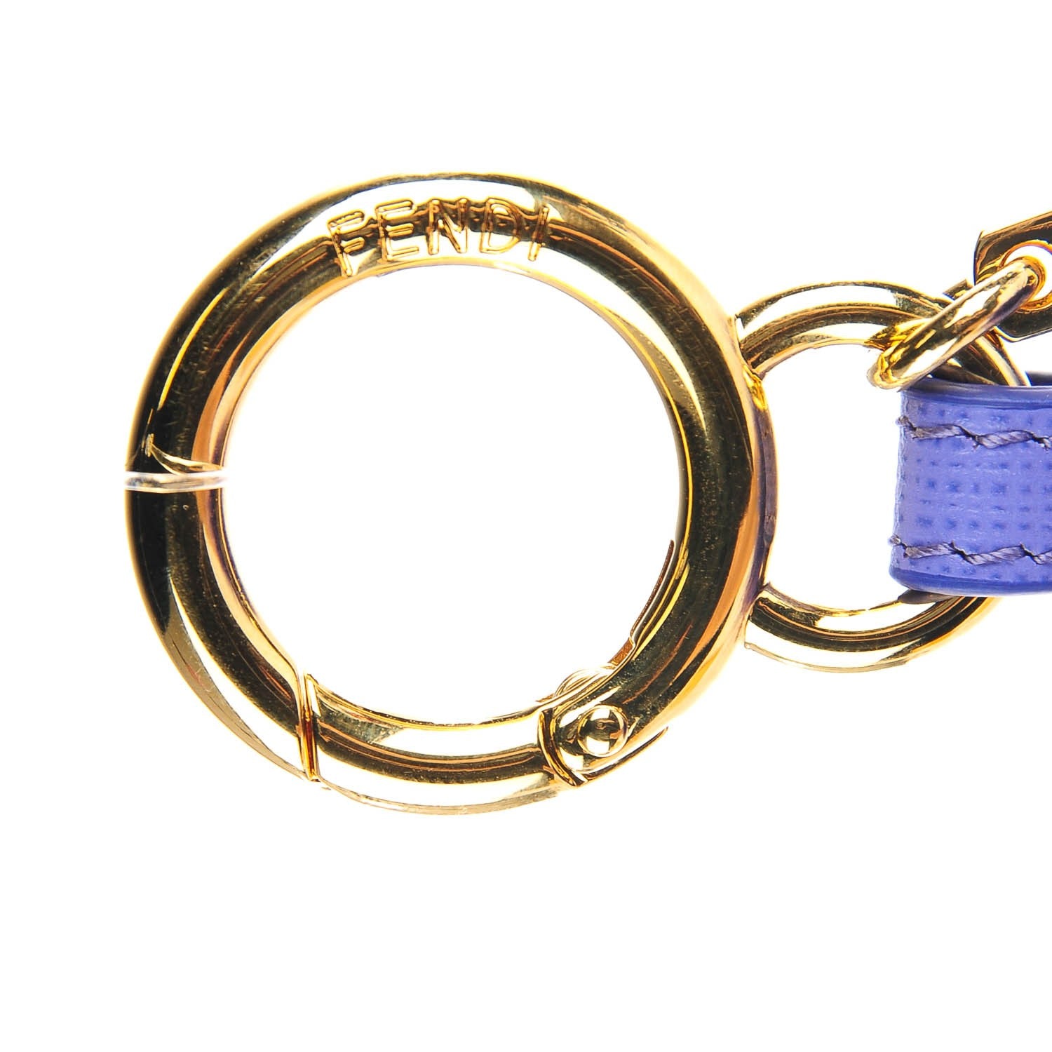 Fendi Fox Fur Pom Pom Bag Charm Berry 5 of 7