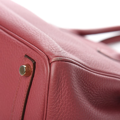 Hermes Taurillon Clemence Birkin 30 Bois de Rose 31 of 33