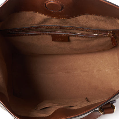 Gucci GG Supreme Monogram Linea A Foldover Tote Brown 6 of 7