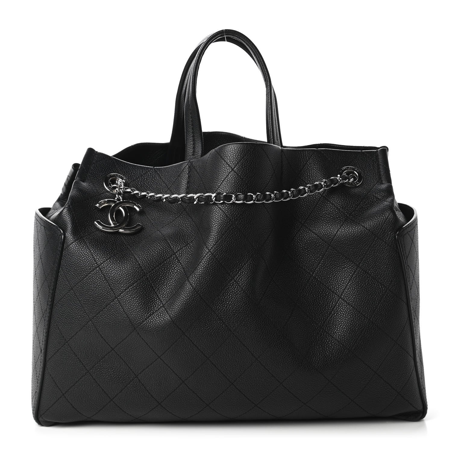 Chanel Grained Calfskin CC Pocket Tote Black 1 of 10