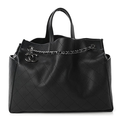 Chanel Grained Calfskin CC Pocket Tote Black 1 of 10