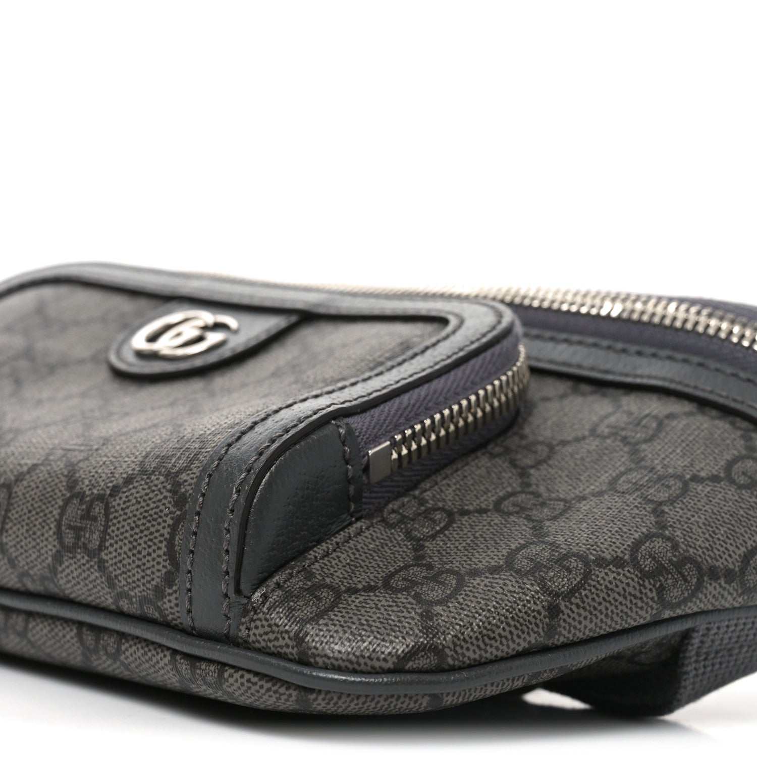 Gucci GG Supreme Monogram Textured Dollar Calfskin Ophidia Belt Bag Grey Black Graphite Grey 9 of 9