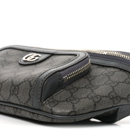 Gucci GG Supreme Monogram Textured Dollar Calfskin Ophidia Belt Bag Grey Black Graphite Grey 9 of 9